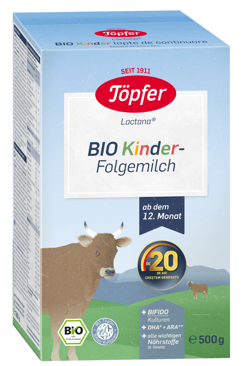Lapte praf Bio Kinder Organic de la 12 luni, 500g, Topfer
