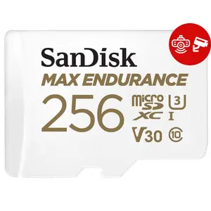Card de memorie Sandisk MAX Endurance microSDXC, 256GB, Clasa 10, UHS-I U3 + Adaptor SD