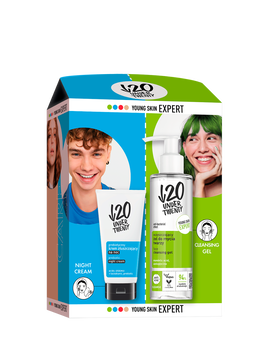 Set Gel de curatare 190ml + Crema matifianta de noapte cu prebiotice 50ml, Under20