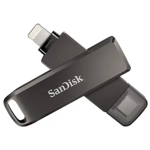 Stick USB SanDisk iXpand Flash Drive Luxe, 64GB, USB TYPE-C 3.0, Lightning 3.2 (Negru)