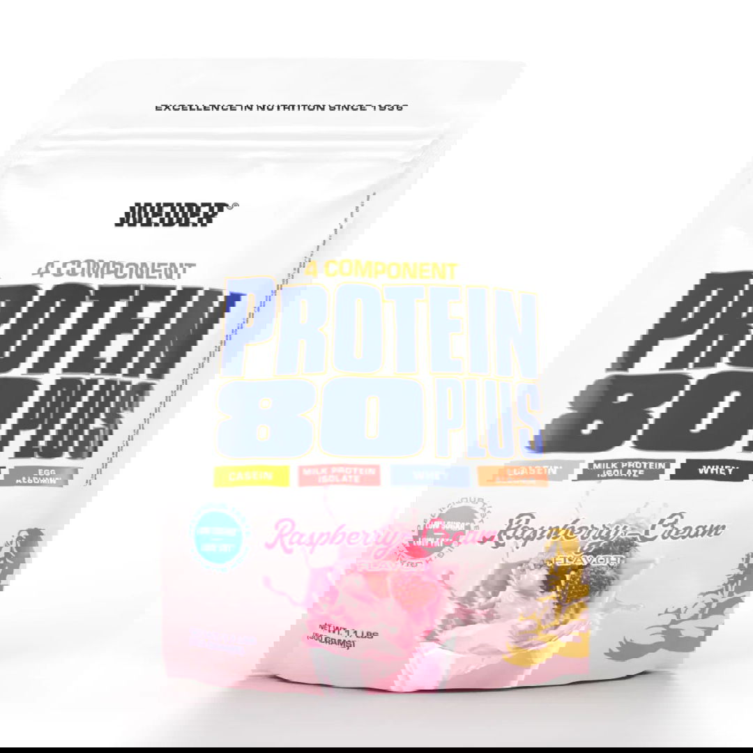 Pudra proteica cu aroma de Raspberry-Cream Protein 80+, 500g, Weider