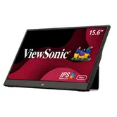 Monitor Portabil IPS LED ViewSonic 15.6" VA1655, Full HD (1920x1080), miniHDMI, DisplayPort, Boxe, Pivot, (Negru)