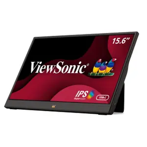 Monitor Portabil IPS LED ViewSonic 15.6" VA1655, Full HD (1920x1080), miniHDMI, DisplayPort, Boxe, Pivot, (Negru)