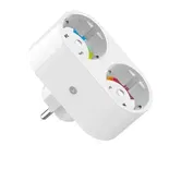 Set 2 prize smart Gosund SP211 cu monitorizarea energiei, Dubla, Control vocal, Putere 3500W, WiFi, Alb