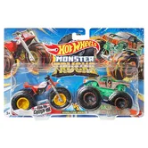 Set 2 masini Monster Truck, Hot Wheels, Tri to Crush Me si Baja Buster, 1:64, HLT66