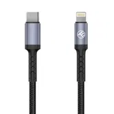 Cablu Tellur Type-C to Lightning, 3A, PD30W, 2m, nailon, negru