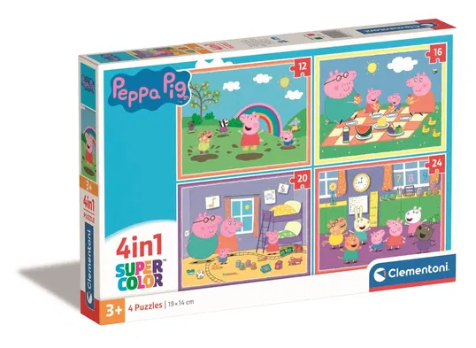Puzzle Clementoni, 4 in 1, Peppa Pig, 12 16 20 24 piese