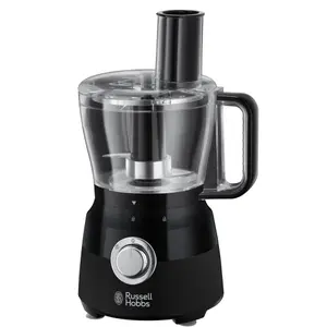 Robot de bucatarie Russell Hobbs Matte Black 24732-56, 600 W, 2.5 L, 6 accesorii, 2 viteze, Puls, Negru