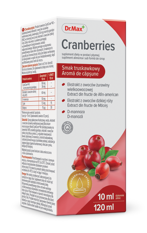 Dr. Max Sirop cranberries, 120ml