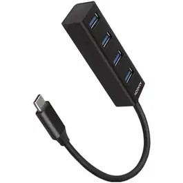 HUB USB AXAGON HUE-M1C, 4x USB3.2 Gen 1, metalic, cablu USB-C 20 cm