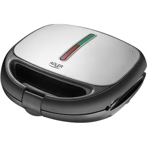 Sandwich maker multifunctional Adler AD3040, 1200W, 5-in-1 (Negru/Argintiu)