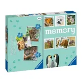 Puzzle si joc de memorie 3 in 1 - Animale, 110 piese