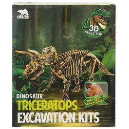 Kit arheologic, 3D Skeleton, Sapa si descopera un Triceratops