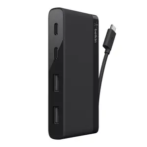 Docking Station Belkin F4U090btBLK, 2 x USB-C, 2 x USB-A 2.0 (Negru)
