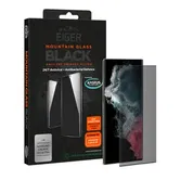Folie Sticla Eiger 3D Privacy Mountain Glass compatibila cu Samsung Galaxy S22 Ultra Black, 0.33mm, 9H
