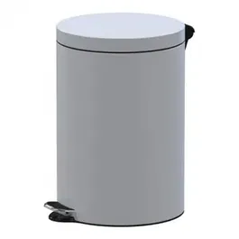 Cos de gunoi cu pedala Studio Casa, Antiseptic, Metal, 5L, Alb