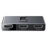 Switch video Baseus Matrix CAHUB-BC0G, HDMI bidirectional - 2x HDMI 4K / 30 Hz (Gri)
