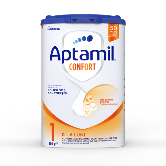 Lapte praf Confort 1, 0-6 luni, 800g, Aptamil