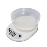 Cantar pentru bucatarie Esperanza EKS007, Bol inclus, 5 Kg, Display LCD, Functia Tara (Alb)