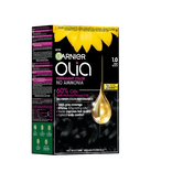 Vopsea de par permanenta fara amoniac Olia 1.0 Night Black, 174ml, Garnier