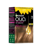 Vopsea de par permanenta fara amoniac 7.0 Dark Blonde Olia, 174ml, Garnier