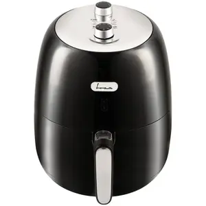 Friteuza cu aer cald FRAM FAF-1500BK, 1500W, 3.2L, vas detasabil anti-adeziv, termostat reglabil 80-200˚C, temporizator 30 min, protectie supraincalzire, Negru
