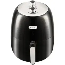 Friteuza cu aer cald FRAM FAF-1500BK, 1500W, 3.2L, vas detasabil anti-adeziv, termostat reglabil 80-200˚C, temporizator 30 min, protectie supraincalzire, Negru