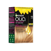 Vopsea de par permanenta fara amoniac Olia 9.0 Light Blonde, 174ml, Garnier