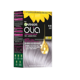 Vopsea de par permanenta fara amoniac Olia 9.11 Silver Smoke, 174ml, Garnier