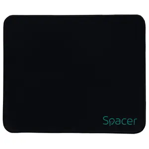 Mousepad Spacer, cauciuc si material textil, 220 x 180 x 2 mm, negru, SP-PAD-S