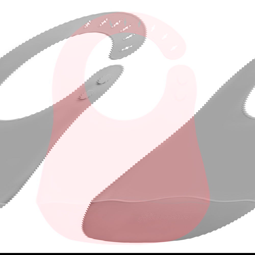 Baveta din silicon cu buzunar Old Rose 6 luni+, 1 bucata, Appekids