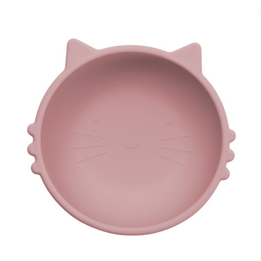 Bol din silicon Kitty 1 - Old Rose, 1 bucata, Appekids