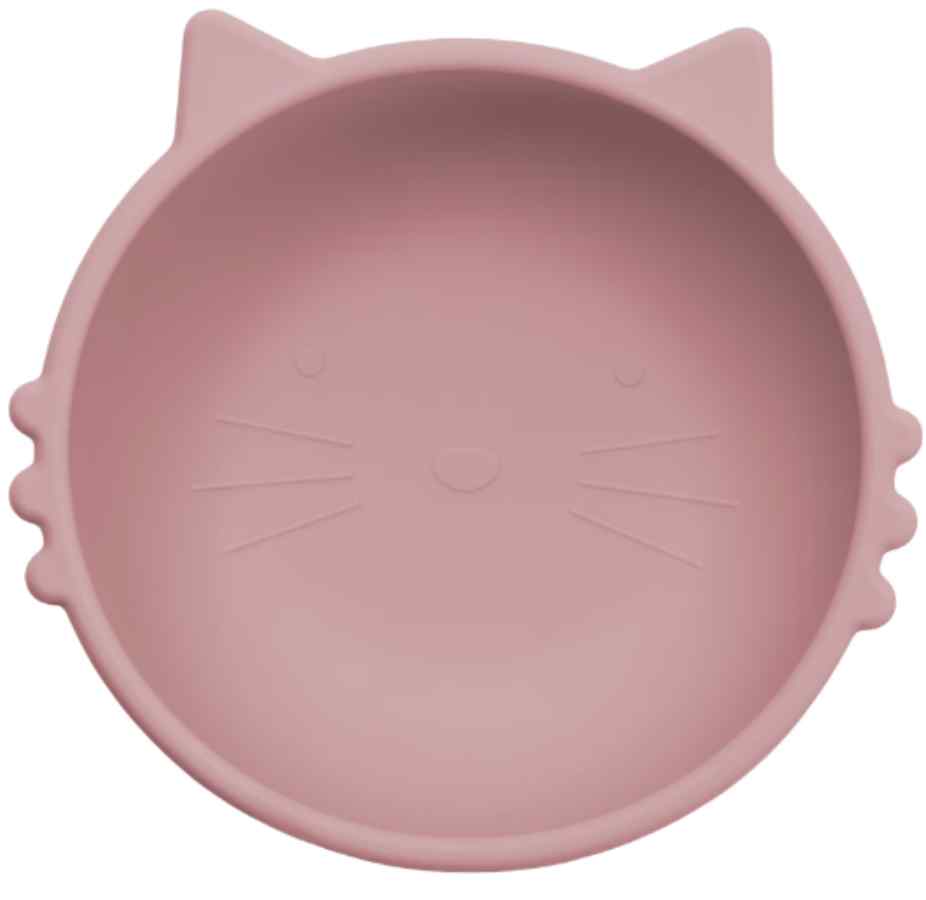 Bol din silicon Kitty II - Old Rose, 1 bucata, Appekids