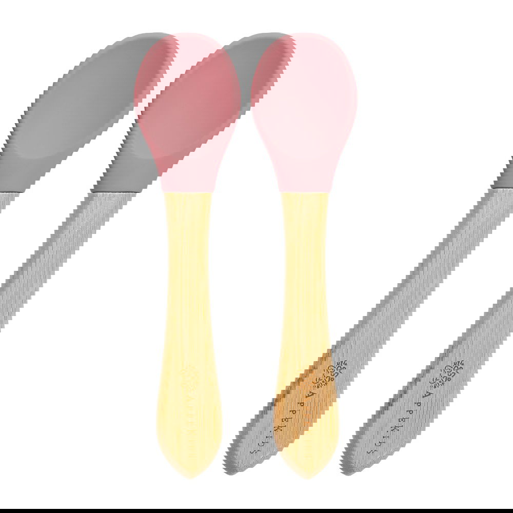 Set lingurite din bambus Old Rose 6 luni+, 2 bucati, Appekids