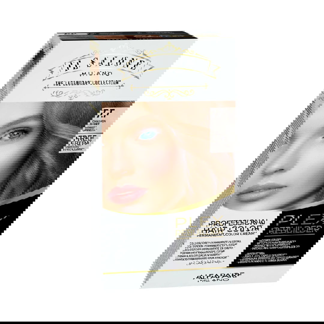 Vopsea permanenta Il Salone Plex Rebuilder Nr. 7.7 Cinnamon Blonde, 100ml, Alfaparf