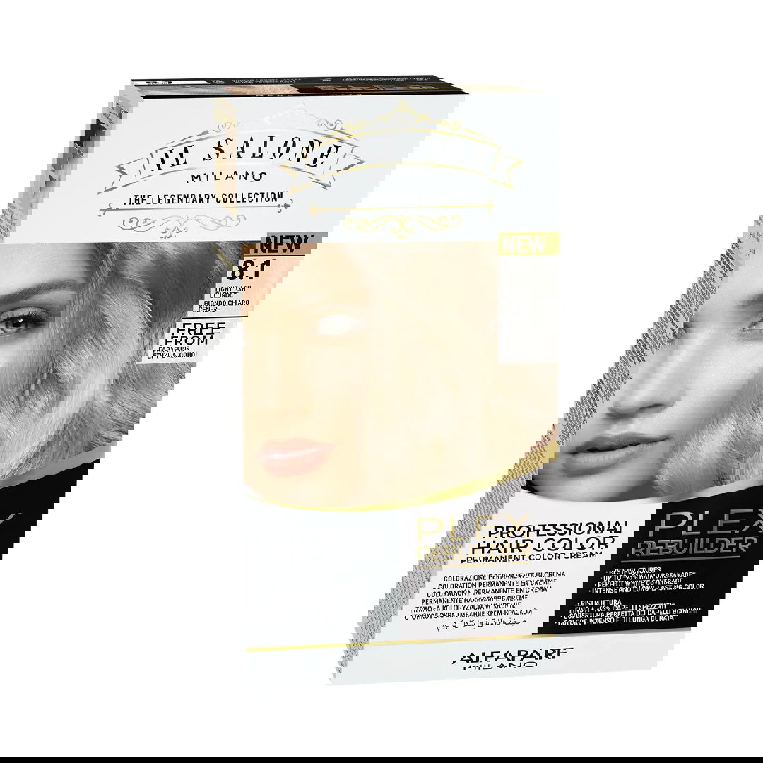 Vopsea permanenta Il Salone Plex Rebuilder Nr. 8.1 Light Ash Blonde, 100ml, Alfaparf