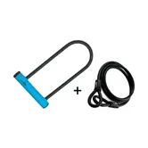 Antifurt bicicleta Luma Enduro 35 HU, Albastru, 320 C4, cu suport prindere pe cadru Sopmulti + cablu bucla