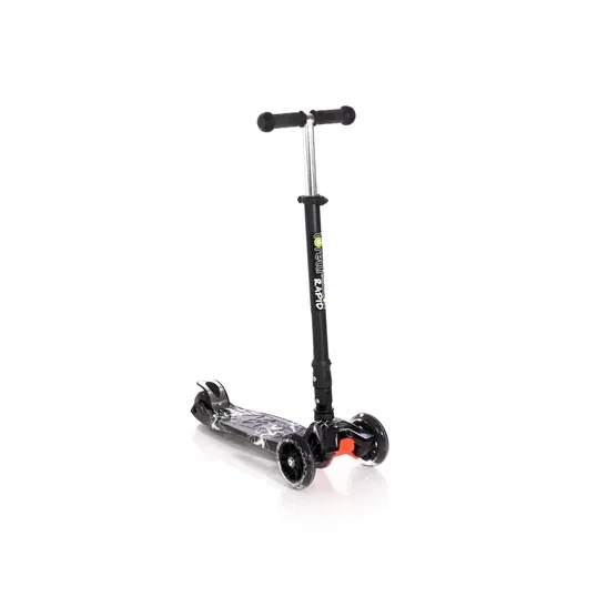 Trotineta cu 4 roti si leduri Lorelli Rapid, Black Flash