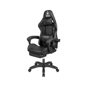 Scaun Gaming Kruger&Matz Warrior GX-150, reglabil (Negru)