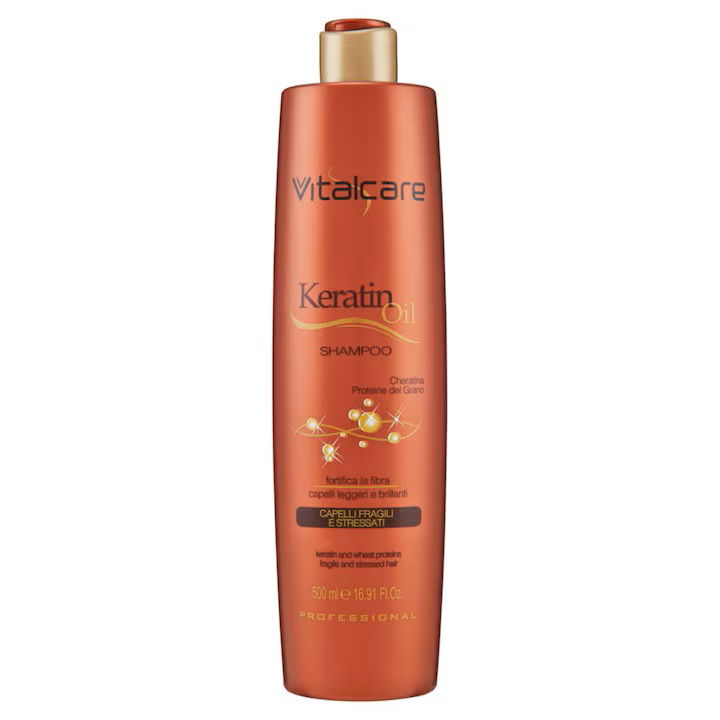 Sampon pentru par fragil Keratin, 500ml, Vitalcare