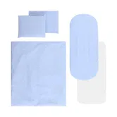 Set 7 piese, lenjerie pentru carucior cu protectie impermeabila Lorelli, Blue Sky
