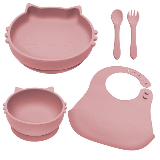 Set pentru diversificare Kitty +6 luni Old Rose, 1 bucata, Appekids