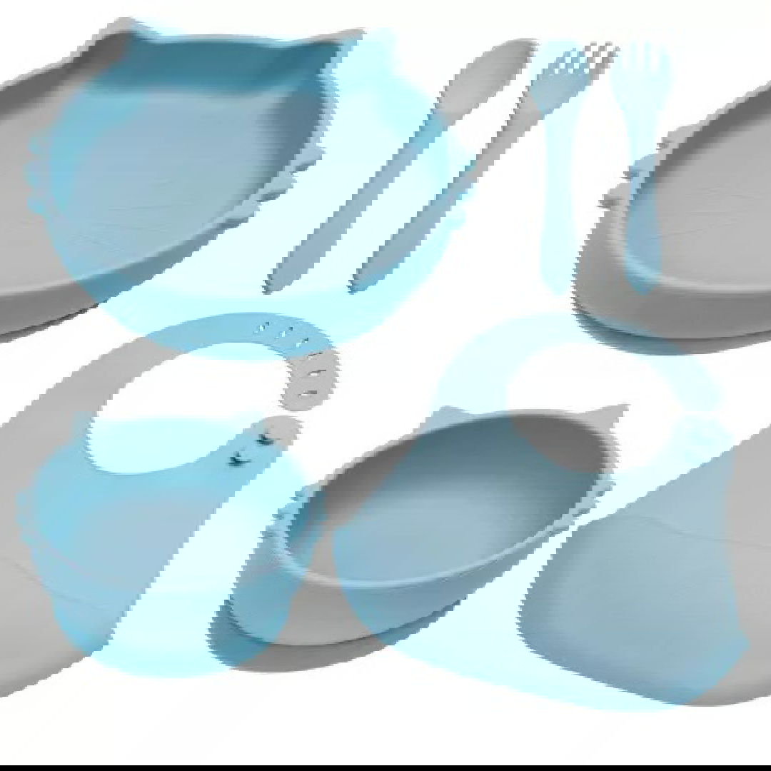Set pentru diversificare Kitty +6 luni Aqua Blue, 1 bucata, Appekids