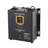 Invertor Solar, pentru panouri fotovoltaice / solare, 500W, 12V, unda pura sinusoidala, Negru