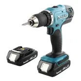 Masina de gaurit si insurubat (bormasina) pe acumulator Makita DDF453SYE,18 V, 42 Nm, 1300 RPM, 36 mm diametru maxim de gaurire, 2 acumulatori 1.5 Ah, incalcator