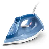Fier de calcat Philips Seria 3000, putere 2400W, jet continuu de abur 40g/min, culoare albastru, rezervor de apa 300ml, talpa ceramica, oprire automata.