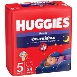 Scutece-chilotel de noapte Overnight Pants Nr. 5, 12-17kg, 24 bucati, Huggies