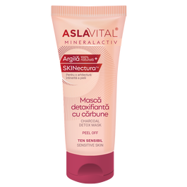 Masca detoxifianta Peel-Off cu carbune MineralActiv, 100ml, Aslavital