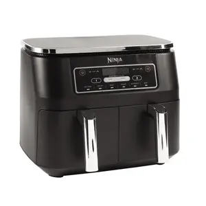 Friteuza cu aer cald cu doua zone Ninja AF300EU, 2470W, 7.6L, 6 metode de gatit, Max Crisp, Roast, Bake, Reheat, Dehydrate and Air Fry, Negru