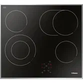Plita incorporabila Hansa BHCI66706, Vitroceramica, 4 zone de gatit, HeatControl, Temporizator, Control touch, Timer, 60 cm, Negru